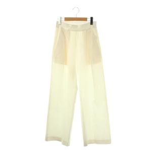 25SS STRETCH TWILL タックパンツ ワイドパンツ 34 ホワイト /DF OS