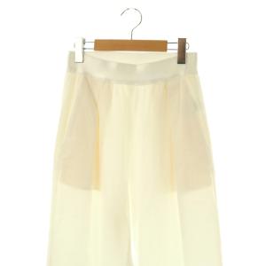 MUSE de Deuxieme Classe 25SS STRETCH TWILL タックパンツ ワイドパンツ 34 ホワイト /DF OS