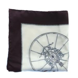 TOMORROWLAND ビットプリントスカーフ シルク ワインレッド 白 ホワイト ネイビー 33-04-43-04501 /RI