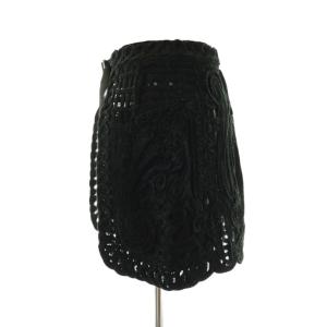 Mame Kurogouchi 22FW Cord Embroidery Wrapped Skirt F