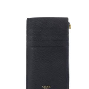 CELINE フラグメントケース ロゴ レザー 黒 ブラック /SR16 OH