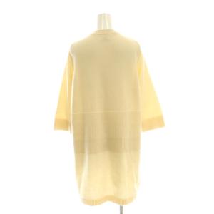 HERMES カシミヤクルーネックニットワンピース 38 オフホワイト