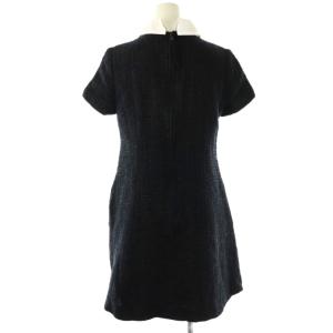 FOXEY ジェシカツイードワンピース 38 ネイビー オフホワイト 41449