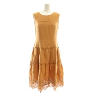 BOUTIQUE ドレス ガーデニア ワンピース 40 オレンジブラウン