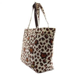 FEILER トートバッグ ハンド レオパード アイボリー 茶 ブラウン /SS OS SH