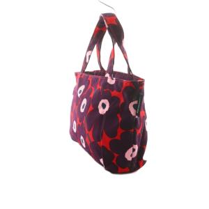 marimekko ウニッコ ハンドバッグ キャンバス 花柄 赤 紫 /MI OS SH