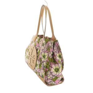 TORY BURCH ella printed tote トートバッグ 花柄 プリント ロゴ ピンク ベージュ /MI OS