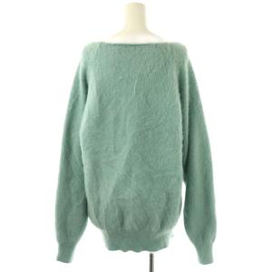 IENA 22AW フォックスカシミヤ ボートネックプルオーバー ニット セーター 長袖 ライトブルー /DF OS