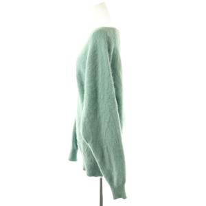 IENA 22AW フォックスカシミヤ ボートネックプルオーバー ニット セーター 長袖 ライトブルー /DF OS