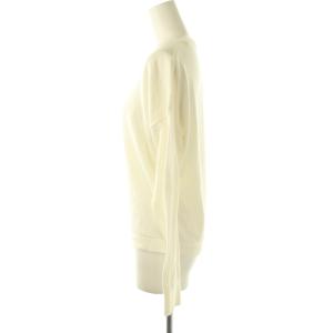 Aquascutum ハイゲージコットンニット セーター 裾リボン 10 オフホワイト /ES OS