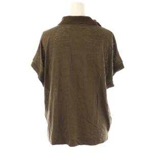 MARGARET HOWELL リネンポロシャツ カットソー 2 ダークブラウン /ES OS