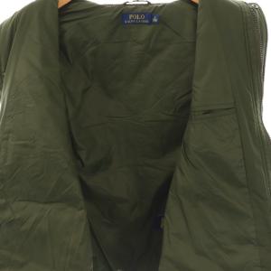 POLO RALPH LAUREN 中綿キルティングベスト XS カーキグリーン /ES OS