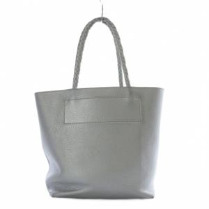 HIROFU チェスタ トートバッグ ハンドバッグ レザー シルバー色 /YO28