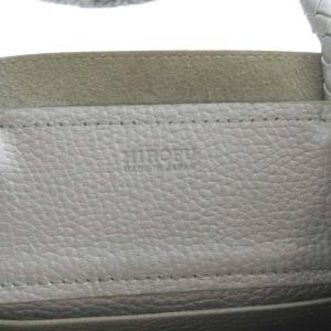 HIROFU チェスタ トートバッグ ハンドバッグ レザー シルバー色 /YO28