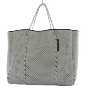 STATE OF ESCAPE フライングソロ トートバッグ ハンドバッグ ネオプレン ホワイト /YO29