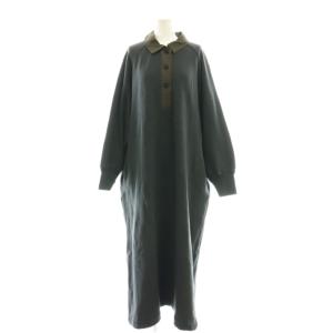 24AW 30ウラケポロワンピース スウェットワンピース ロング ダークグレー /DF OS