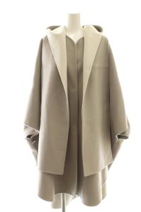 ADORE リバーフードコート 38 オフホワイト グレー