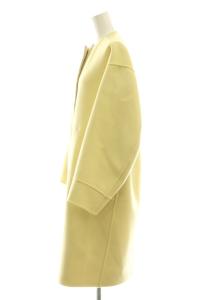 STRASBURGO ノーカラー リバーシブル コート 36 イエロー グレー