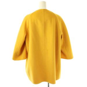 Drawer ウールノーカラーショートコート アウター 38 イエロー /DO OS