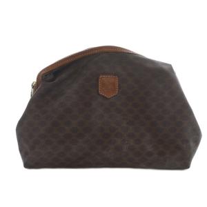 レザー マカダム柄 クラッチバッグ セカンドバッグ 茶色 ブラウン /SR40 OH