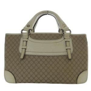 CELINE マカダム柄 ブギーバッグ キャンバス ベージュ ホワイト /YO9 OH