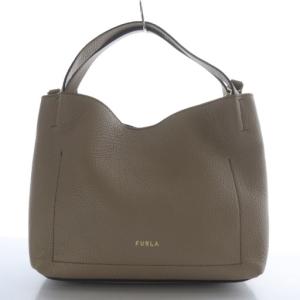 FURLA PRIMULA ホーボーバッグ 2WAY ハンドバッグ ショルダーバッグ 斜め掛け レザー グレージュ