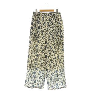 25SS アソートフラワーパンツ 38 紺 ネイビー アイボリー /SS OS