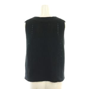 SLOBE IENA 25SS ニットジレ ベスト 黒 ブラック /SS OS