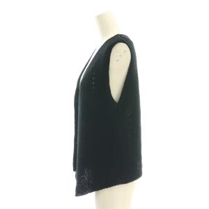 SLOBE IENA 25SS ニットジレ ベスト 黒 ブラック /SS OS