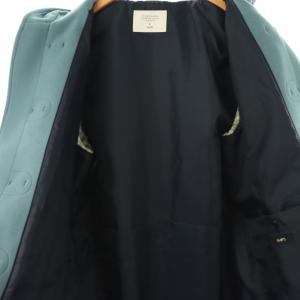 SHIPS 140sメリノウールメルトンダッフルコート アウター L スカイブルー /HK OS