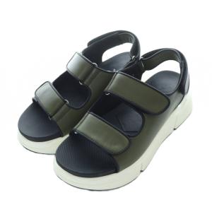 サンダル ベルテッド スムースレザー スポーツサンダル 21.5cm カーキ グリーン /RI OS