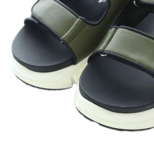 GINZA Kanematsu サンダル ベルテッド スムースレザー スポーツサンダル  21.5cm カーキ グリーン /RI OS