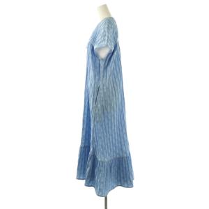 Drawer シャーリングヘムフレアワンピース 36 ライトブルー