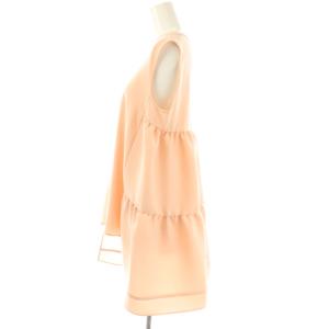 YOKO CHAN YOKOCHAN Vネックバックティアードブラウス ノースリーブ 38 スモークピンク /ES OS