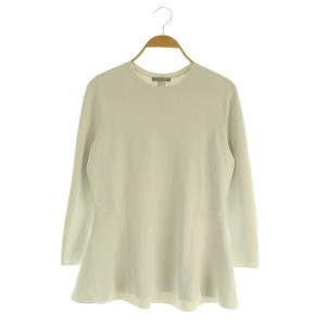 24SS Chiaro Sherley ニット カットソー 長袖 クルーネック ペプラム 38 ライトグレー