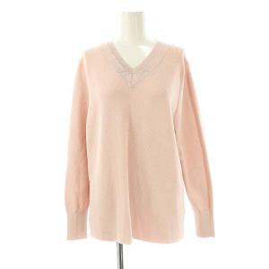 24SS Chiaro Audrey ニット セーター Vネック 38 ピンク /DF OS