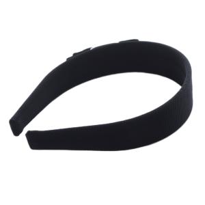 Salvatore Ferragamo ヴァラ ラインストーン カチューシャ 黒 ブラック /SR OH