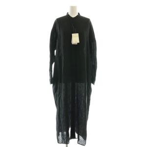 23SS Linen シャツワンピース F ブラック