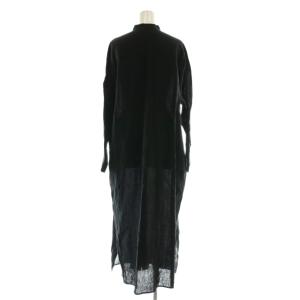 Deuxieme Classe 23SS Linen シャツワンピース F ブラック