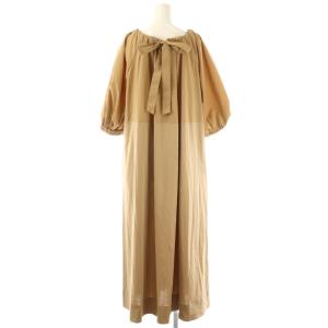 IENA ボリュームコンビワンピース 38 ベージュ /DO OS