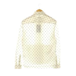 dunhill ドット柄ジップアップナイロンブルゾン ステンカラージャケット XS ホワイト /DF OS