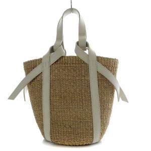 VIOLA d'ORO レザーポケットトートバッグ ハンドバッグ オフホワイト /YO5