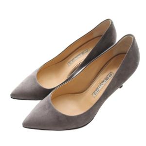 スウェードポインテッドトゥパンプス 36 グレージュ /SS OS