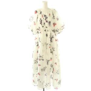 23SS ラズベリーワンピース ロング オーガンジー 0 ホワイト マルチカラー /DF OS