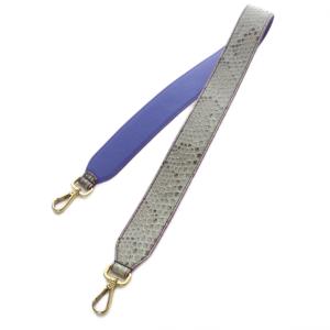 ストラップユー ショルダーストラップ パイソン レザー バイカラー グレー パープル /YO4 OH