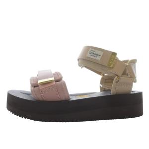 Drawer Platform スポーツサンダル プラットフォーム ベルクロ 24cm ピンク ベージュ