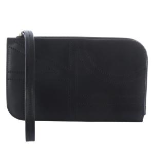 Monogram Leather Wristlet Pouch ポーチ レザー ブラック /YO14