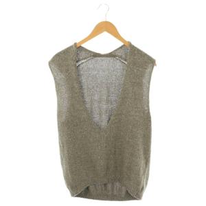 25SS Lily Linen Vネック ベスト グレー