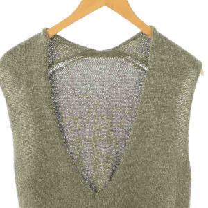 MUSE de Deuxieme Classe 25SS Lily Linen Vネック ベスト グレー