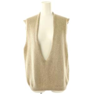 25SS Lily Linen Vネック ベスト ニット ベージュ /HK OS